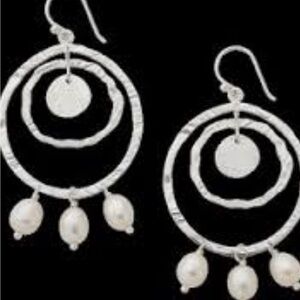 Elegant Silver and Pearl Dangle Earrings